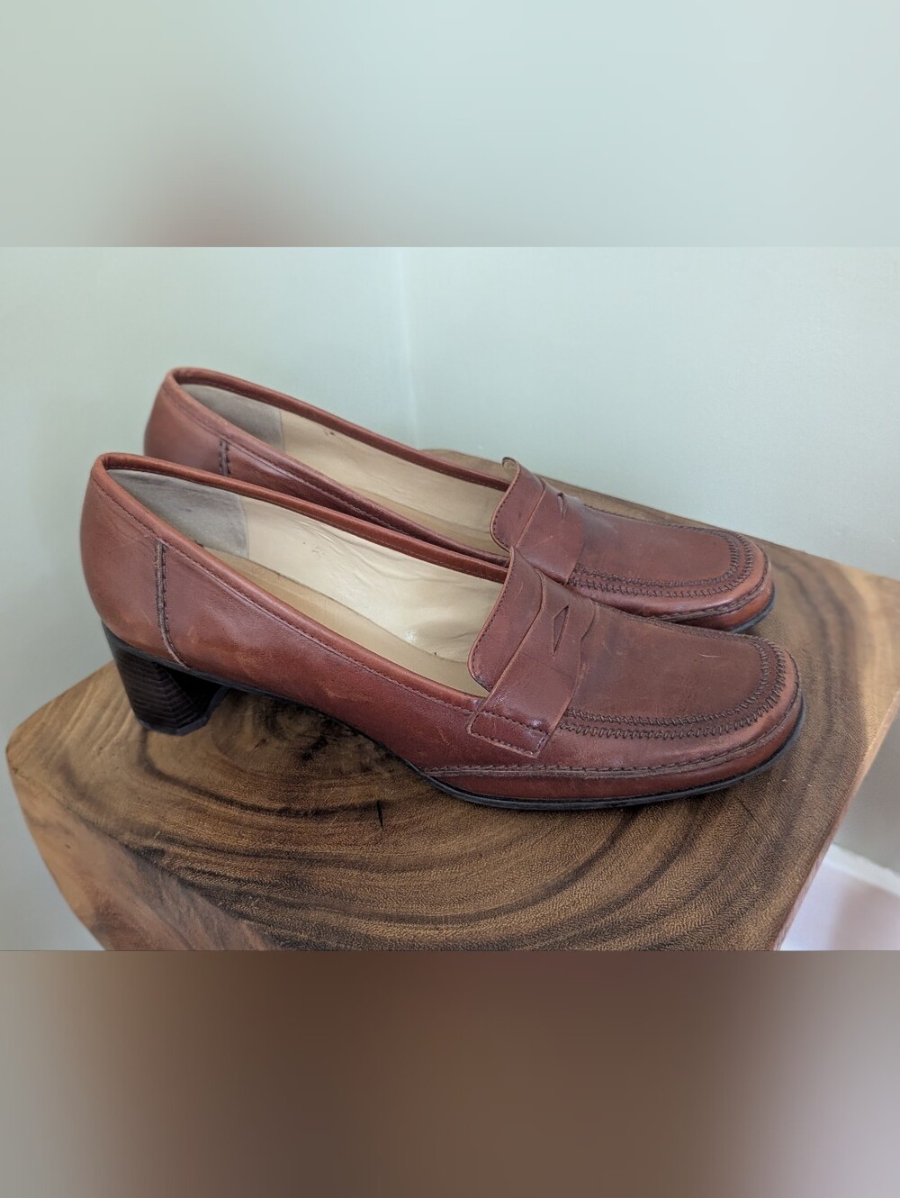 Antonio Melani  Womens Size 10M Kenley  Brown Leather Slip On Loafers/pump